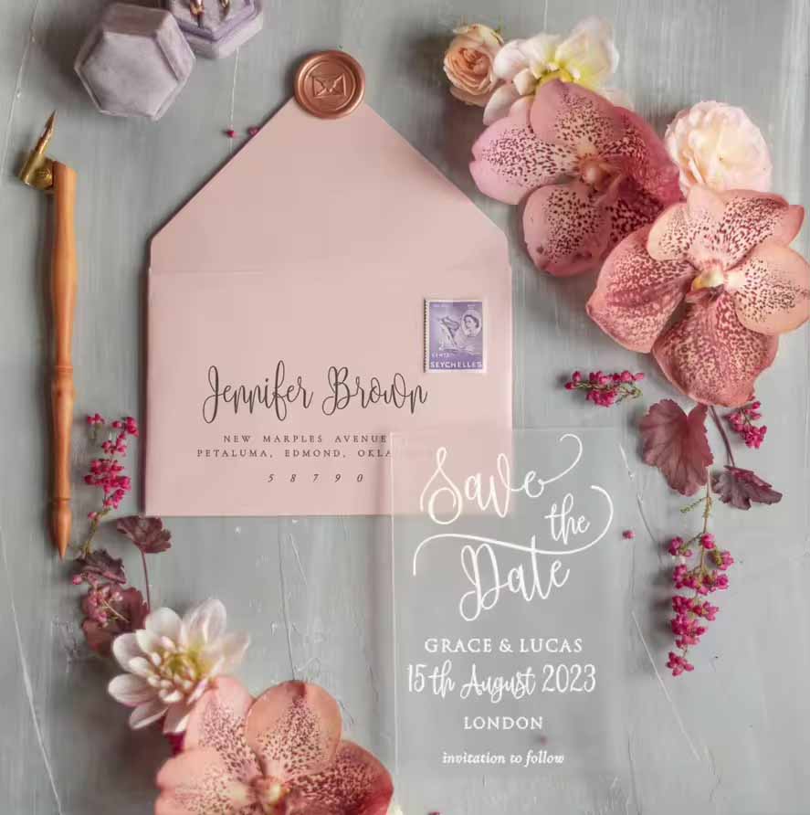Acrylic Wedding Invitations